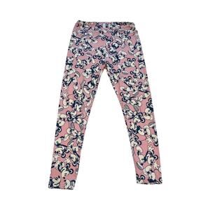 LulaRoe Disney Women’s Mickey Mouse Butter Soft Pink Leggings Size Tall & Curvy